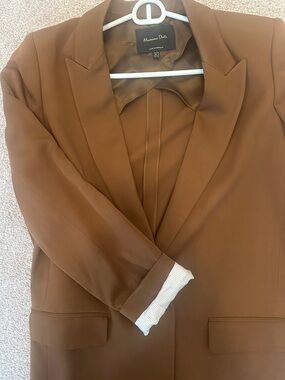 Massimo Dutti Caramel Brown Women's Blazer Size 8 like new
